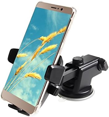 Luxtar Easy One Touch Car Mount Universal Phone Holder for iPhone8, 7 Plus 6s Plus SE Samsung Galaxy S8 Edge S7 S6 Note 5, Other Smart Phones Black LUX5024