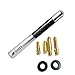 Resun TRD Black Logo 12cm Carbon Fiber Polished Black Aluminum Screw-On Silver Short Antenna