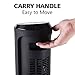 FLAMEMORE Portable Ceramic Tower Heater Oscillating Digital Display w/Remote, Overheating & Tip-Over Protection Adjustable Thermostat 1500W 12H Timer Safety Home Office Use 22-inch, Black