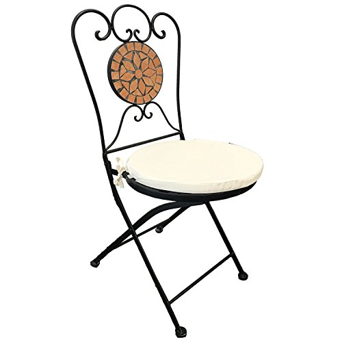 Mosaik Sitzgarnitur Sitzgruppe Gartentisch Stühle Gartengarnitur Gartenmöbel Bistrotisch Set 5-teilig – Bild 3