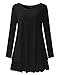 ZANZEA Women Long Sleeve Plaid Hem Dress Bow Tie Back Pullover Casual Loose Round Neck Jumper Tops Black 18