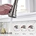 APPASO Pull Down Kitchen Faucet with Sprayer, Single Handle High Arc Single Hole Pull Out Kitchen Sink Faucets with Deck Plate, Stainless Steel Brushed Nickel