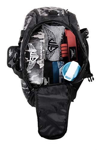 Gym Maniac GM 3-Way Gym Bag - Workout, Sport, Travel, Weekend and Overnight Duffle, Backpack, Crossbody, Shoulder Carry Bags - Fitness Accessories for Men and Women - Waterproof Gear Organizer - 30L