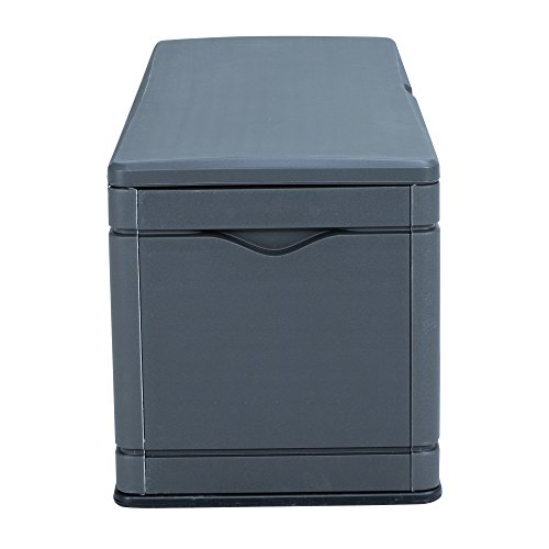 Lifetime 60298 Heavy Duty Outdoor Storage Deck Box, 130 Gallon, Gray