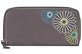 Travelon Safe ID RFID Blocking Daisy Ladies Wallet - Pewter