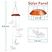 LED Solar Butterfly Wind Chimes Outdoor - Waterproof Solar Powered Changing Light Color 6 Butterflies Mobile Romantic Wind-Bell for Home, Patio, Gifts for Mom, Festival Decor, Night Garden Decoration