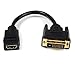 StarTech.com 8in HDMI to DVI-D Video Cable Adapter - HDMI Female to DVI Male - HDMI to DVI Dongle Adapter Cable (HDDVIFM8IN),Black