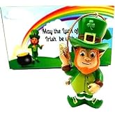 Leprechaun Ornament Irish Legend Pot of Gold St Patricks Day Gift Boxed | Handpainted figure design, Ireland folklore present, includes lucky gift box, giftable pack, great for housewarming