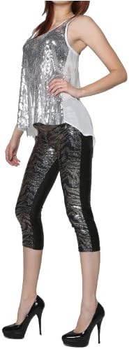 Chiffon &amp; Silver Sequence White Blouse(Small)
