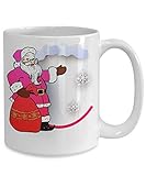 Monogram coffee mug christmas quotcquot santa