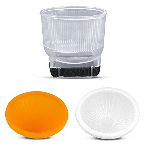 FOMITO Universal Cloud Lambency Flash Diffuser + Cover White & Orange Set + Anti-Lost Rope Black