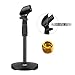 Desktop Microphone Stand, Moukey Upgraded Adjustable Table Mic Stand with Non-Slip Metal Base for Blue Yeti Snowball Spark, Other Microphone, height adjustment 9.84” to 14.17”-MMs-2
