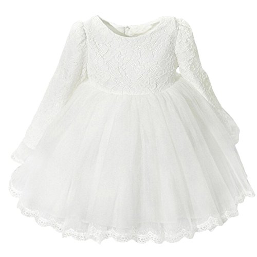 Ephex Toddler Girls Tulle Flower Princess Wedding Party Birthday Dress with Bow