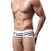 Voberry® Men's Sexy Stripe Boxer Briefs Cotton Underwear shorts Soft Underpants (L, B)