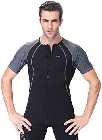 Pandaie Mens Shorty Wetsuit 1.5MM Neoprene Thermal Diving Wetsuit Winter Swimming Surfing Swimsuit