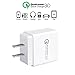 Quick Charge 3.0 YUNSONG Certified 18W USB Wall Charger Compatible with Galaxy Note8 / S8 / S8+, LG G6 / V30, HTC 10 and More (White)