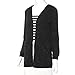 Orangeskycn Knitted Sweater Women Long Sleeve Knitted Cardigan Loose Sweater Outwear Jacket Coat (L, Black)