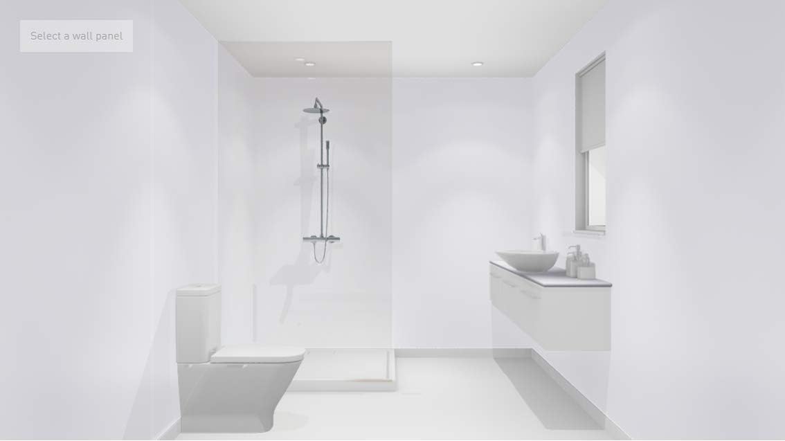 Shower Wall Panels (Colour, Natural White) 1.2Mtrs x 2.4Mtrs Amazon.co