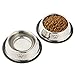 Pet Food Bowl Stainless Steel Non Skid Pet Paws Doodler Dish Is Perfect for a Small Dog Cat Kitten Puppy (2 bowls per order)