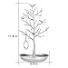 CrazySound Jewelry Holder/Jewelry Organizer, Silver Birds Tree, Jewelry Stand Display for Hanging Earrings,Necklace,Bracelet Rack Tower(Silver)