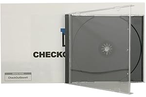 CheckOutStore Original Vintage Old Style Standard CD Jewel Case Heavy Duty 90g (Black) (Pack of 10)