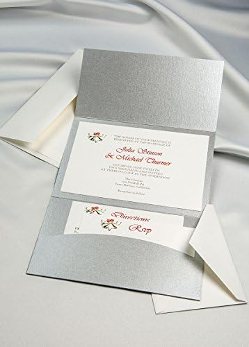 Horizon Pocket Folder Invitation Kit - Deep Silver - Pack of 20