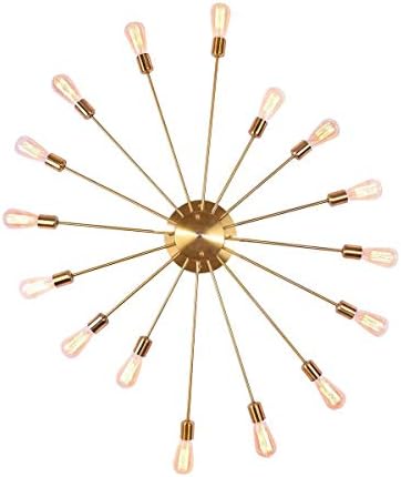 Cxwcy Retro Multi-light Chandelier Large Starburst Vintage Pendant Light Unique Chandelier Ceiling Lights Sconce Wall Lamp For House Bar Chandelier Restaurants Coffee Shop Club Decoration Ceiling Ligh