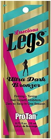 Pro Tan Luscious Legs Bronzer 22ml Sachet Cream Lotion Sunbed Dark Tan