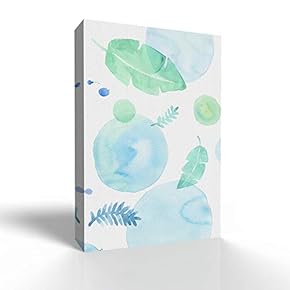 Canvas Wall Art - Watercolor Abstract Color Block Line Draw - Modern Home Art Stretched and Framed Ready to Hang - 12x18 inches