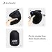 ELENKER Travel Neck Pillow, Head Chin and Neck Support with Carry Mesh Bag, Black