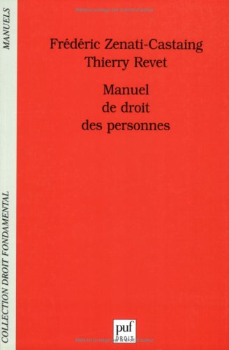 Manuel de droit des personnes