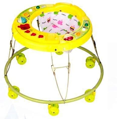 S HARNAM SINGH AND SONS Walker & Rocker, Height Adjustable with Light & Musical Toys, Yellow