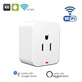WiFi Smart Plug,POWERIVER Mini Wireless Outlet Energy Save Timing Function Socke