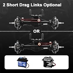 INJORA +4mm Diamond Axles with Lay Down Servo Mount