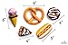 Jumbo Squishies Slow Rising [5-Pack] | Ice Cream, Donut, Cake, Pretzel & Hot Dog Squeeze Stress Relief Toy for Kids & Adults by JoyShark