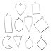 JETEHO Open Bezels Charms Pendant with 10 Styles Blank Frame Pendant Open Back Bezel Pendant Blanks for UV Resin Crafts/Jewelry Making(Zinc Alloy, Gold&Silver)