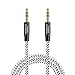 3 Feet Aux Cable,CableCreation 3.5mm Male to Male Auxiliary Audio Stereo Cord Compatible with Car,Headphones, iPods, iPhones, iPads,Tablets,Laptops,Android Smart Phones& More, 1M /Black & White primary