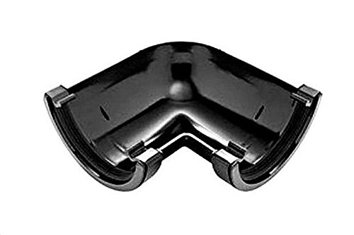 Marshall Tufflex Round Gutter 112mm 90 Degree Angle RWA1 Black, White, Grey, Brown (Black)