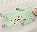 Nine States Baby Cotton Wearable Blanket, with Feet,Detachable Long Sleeves,Green,Medium