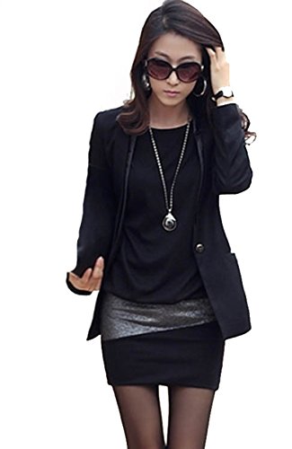 Mississhop Damen Minikleid festlich Glitzer Kleid Pulli Tunika S M L XL XXL – Bild 3