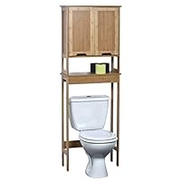 EVIDECO Mahe Free Standing Over The Toilet Space Saver Cabinet Bamboo