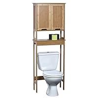 EVIDECO Mahe Free Standing Over The Toilet Space Saver Cabinet Bamboo