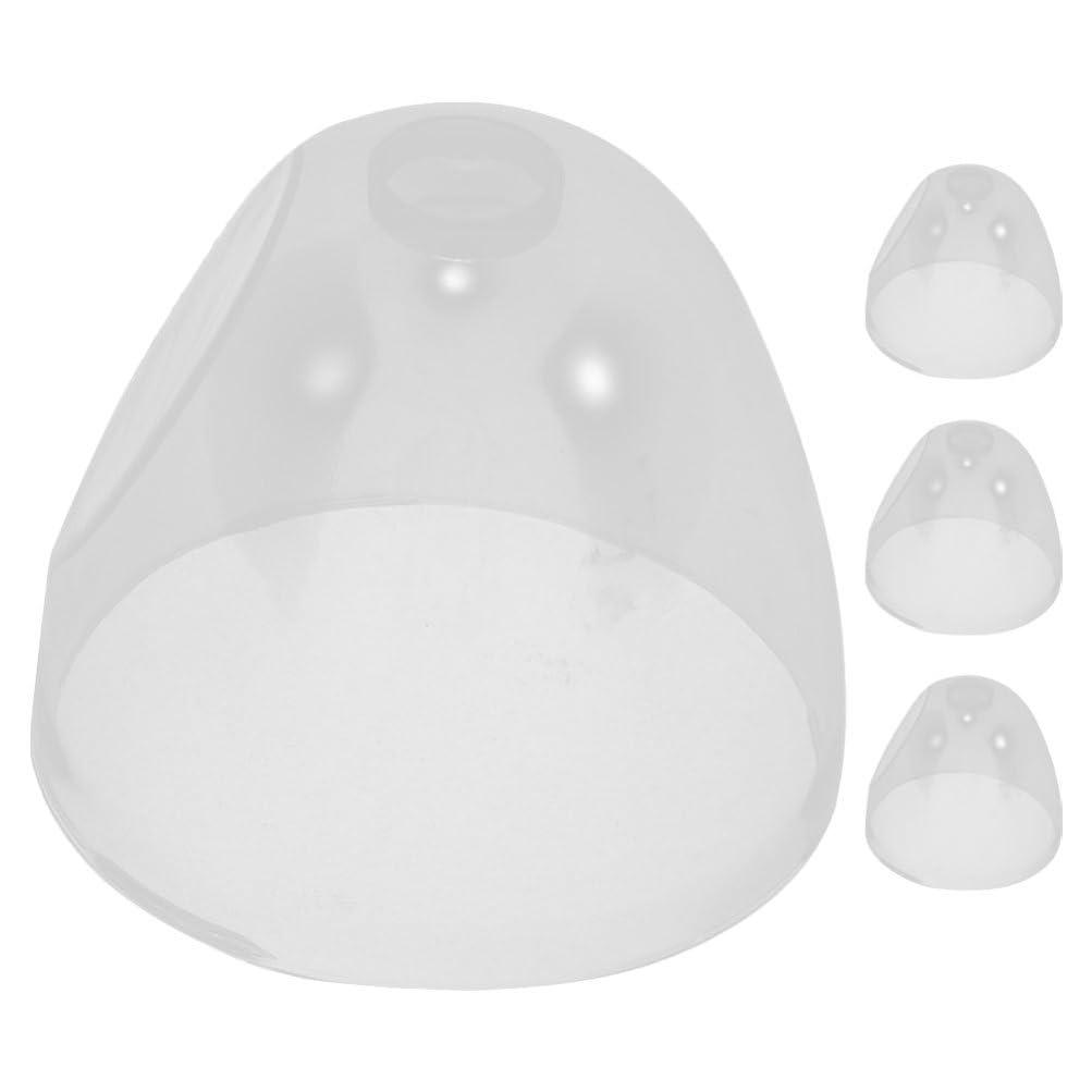 Photo 1 of HOLIDYOYO Baby Bottle Replacement Caps 4pcs Clear Feeding Bottles Caps Baby Milk Bottle Dust Covers Baby Bottle for Plastic and Glass Baby Feeding Bottles