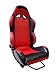 NETAMI NT-5101 Racing Seat with Carbon Fiber Texture Red/Black