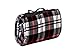Imperial Home Soft Waterproof Picnic Blanket – Folding Travel Blanket with Carry Strap – Beach Blanket or Picnic Mat (Black, White, Red)