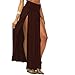 MEXI Colorful Popular Trends High Waisted Double Slits Sexy Women Maxi Skirt Black