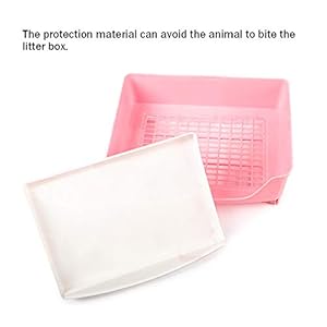 Baffect Vassoio per lettiera ad Angolo Angolo Toilette ad Angolo, Scatola per lettiera per Gabbia per Coniglio di Grandi… - immagine 6