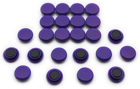 Small Purple Planning Office Magnets for Fridge Whiteboard, Noticeboard, Filing Cabinet - Pack of 24