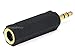Monoprice 107134 3.5mm Stereo Plug to 6.35mm Mono Jack Adaptor, Gold Plated