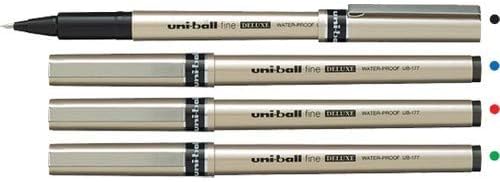 Uni-ball deluxe fine roller pen fine 0.7mm Blue (pk/12)